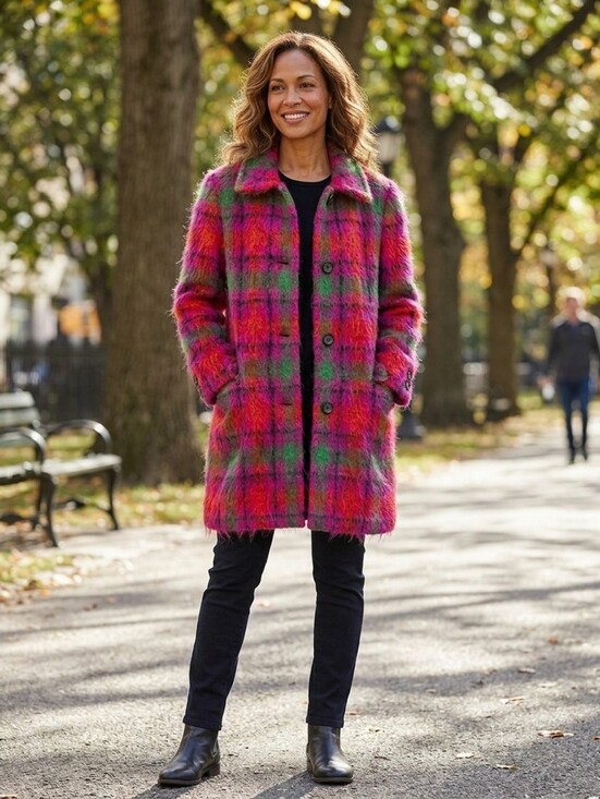 Carlisle Jackets & Blazers - Vintage Carlisie Colorful Plaid Mohair Wool Womens Size 8 Coat / Jacket